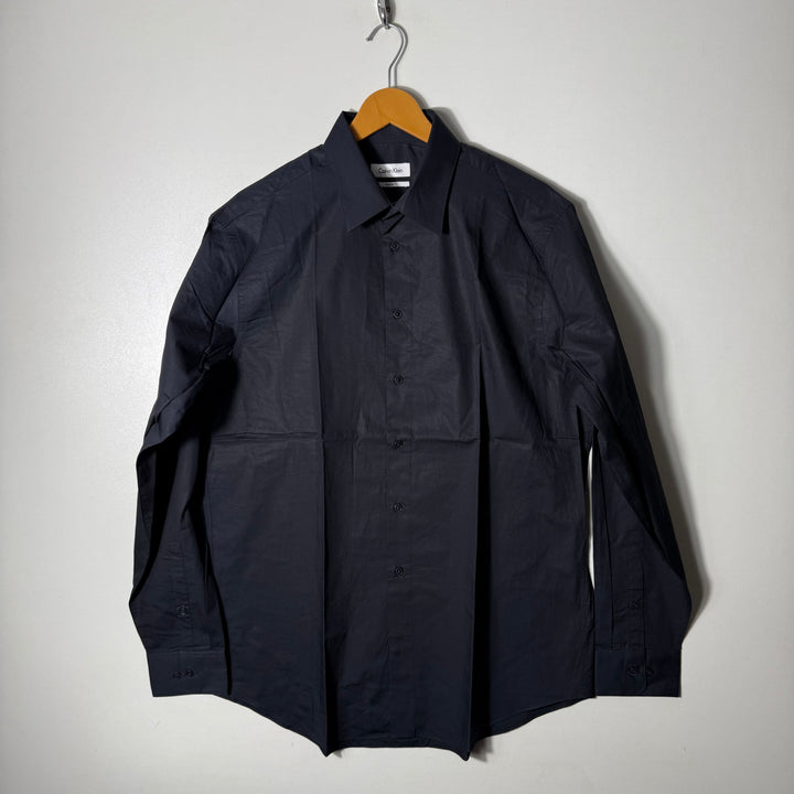 CALVIN KLEIN REGULAR FOT COTTON SHIRT BLACK COLOUR