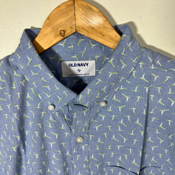 OLD NAVY BUTTON DOWN HALF SLEEVES SHIRT BRAND NEW WITH STRETCH