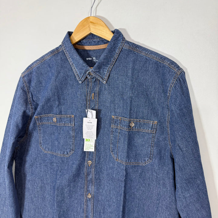 ANKO DOUBLE POCKETS DENIM SHIRT BRAND NEW