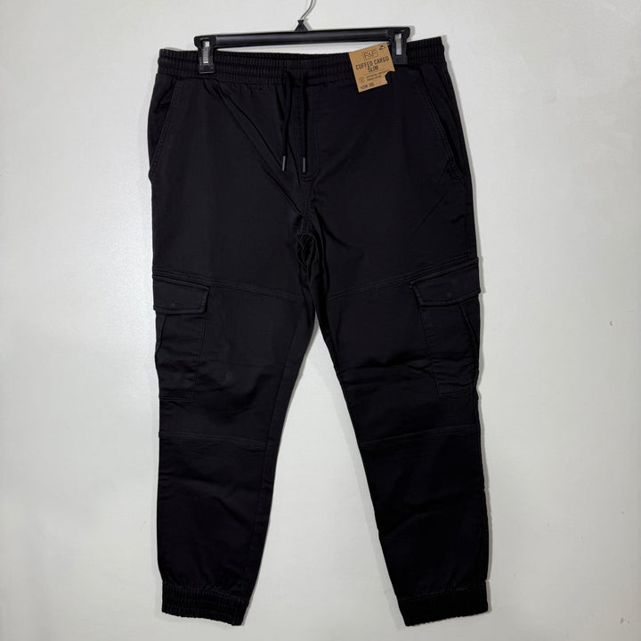 F&F SLIM FIT CUFFED CARGO PANT BRAND NEW WITH STRETCH BLACK COLOUR