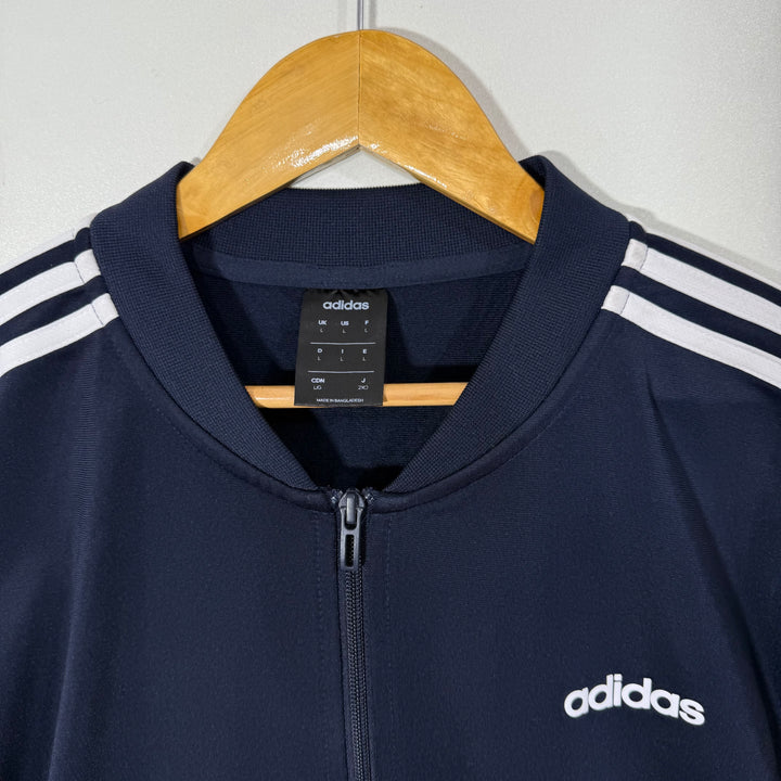 ADIDAS BEN COLLAR SPORT JACKET BLUE COLOUR INNER FLEECE