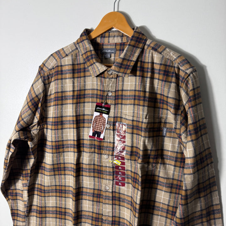 EDDIE BAUER FLANNEL COTTON CHECKERED SHIRT BRAND NEW