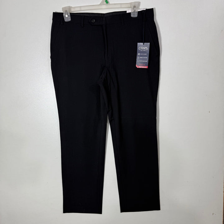 CHAPS STRAIGHT FIT TEXTURED PANT BRAND NEW BLACK COLOUR