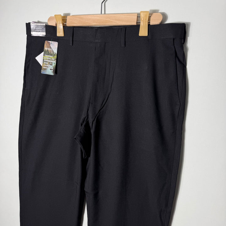 HAGGAR CLASSIC FIT PREMIUM DRESS PANT BRAND NEW BLACK COLOUR WITHOUT STRETCH
