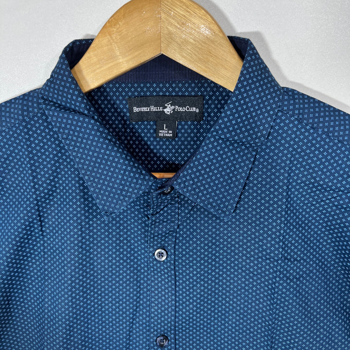 BEVERLY HILLS POLO CLUB HALF SLEEVES COTTON SHIRT