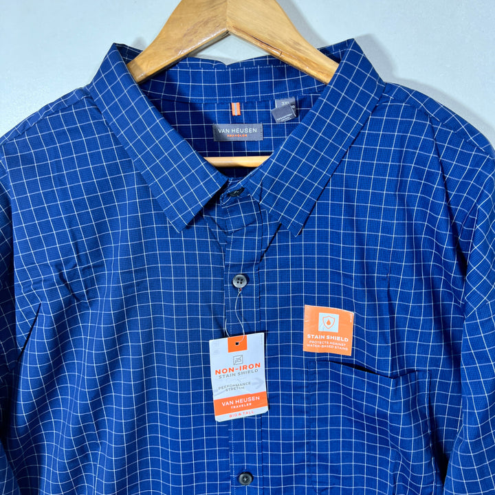 VAN HEUSEN CHECKERED FORMAL SHIRT BRAND NEW