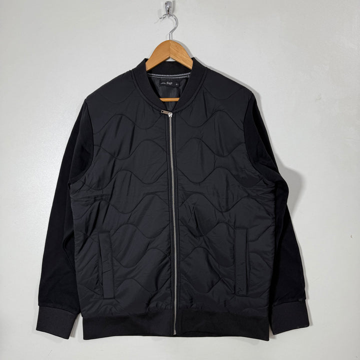 F&F BEN COLLAR BOMBER JACKET BLACK