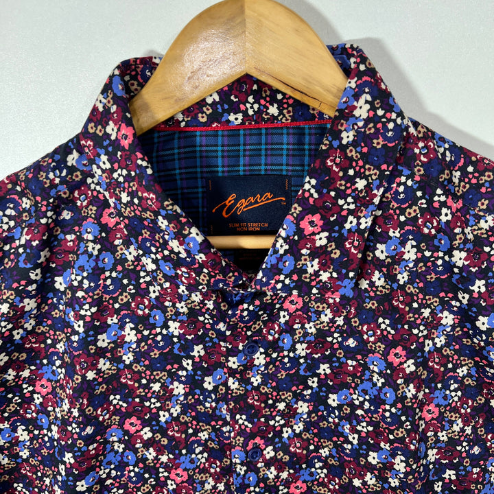 EGARA SLIM FIT NON IRON  CASUAL COTTON SHIRT WITH STRETCH