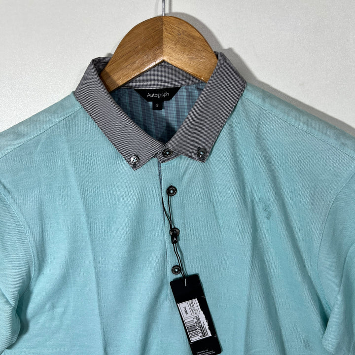 AUTOGRAPH BUTTON DOWN COTTON POLO TSHIRT BRAND NEW