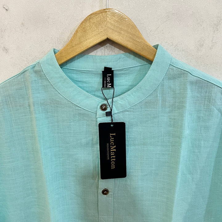 LUCMATTON KURTA SHIRT HENLEY COLLAR BRAND NEW