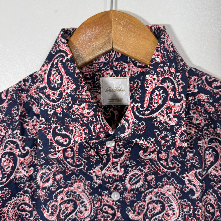 BROOKS BROTHERS PRINTED CASUAL COTTON SHIRT