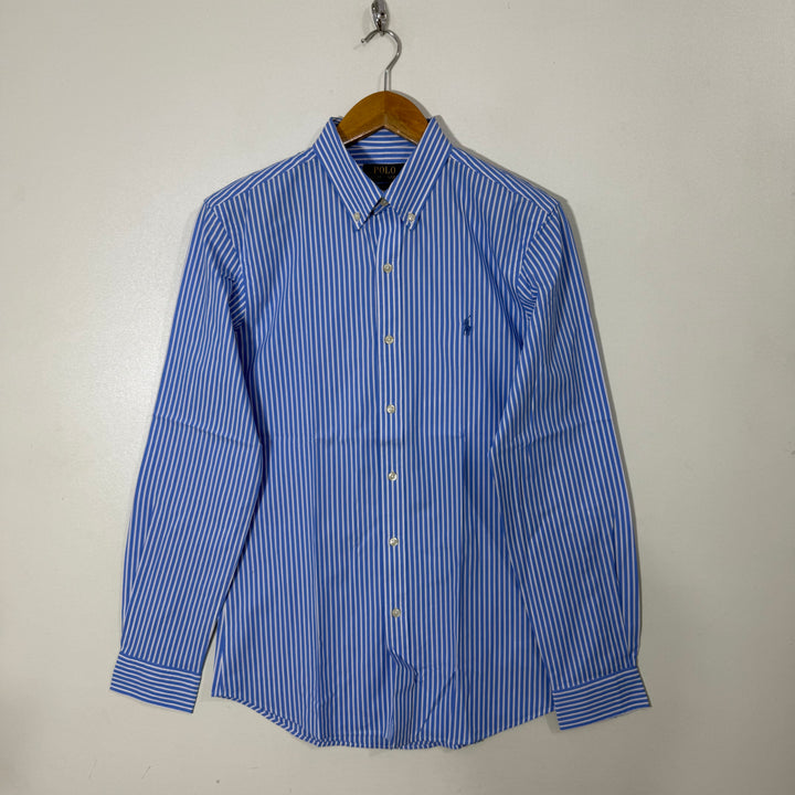 RALPH LAUREN POLO SLIM FIT BUTTON DOWN CASUAL COTTON SHIRT WITH STRETCH