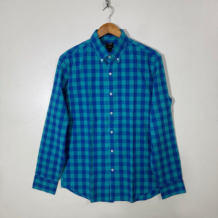 J CREW SLIM FIT FLEX WASHED BUTTON DOWN CASUAL COTTON SHIRT