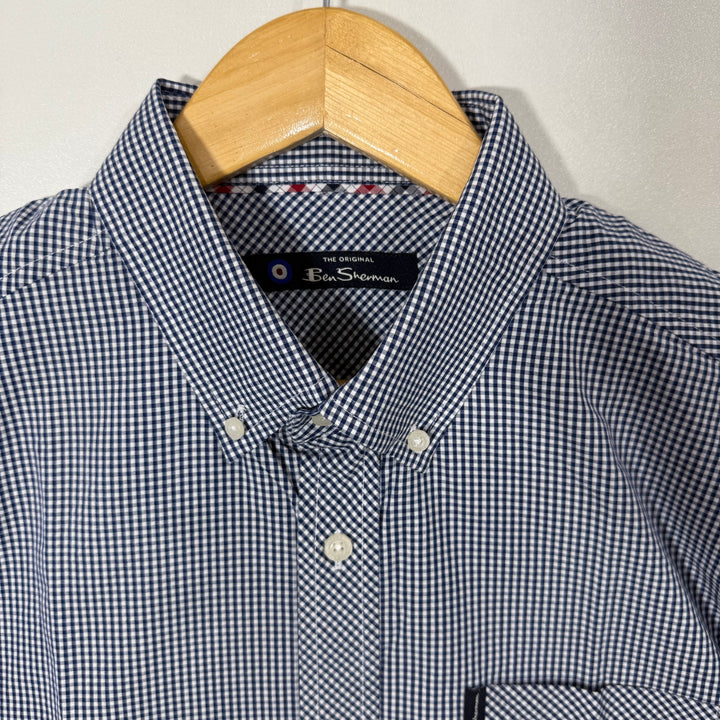 BEN SHERMAN BUTTON DOWN CHECKERED SHIRT