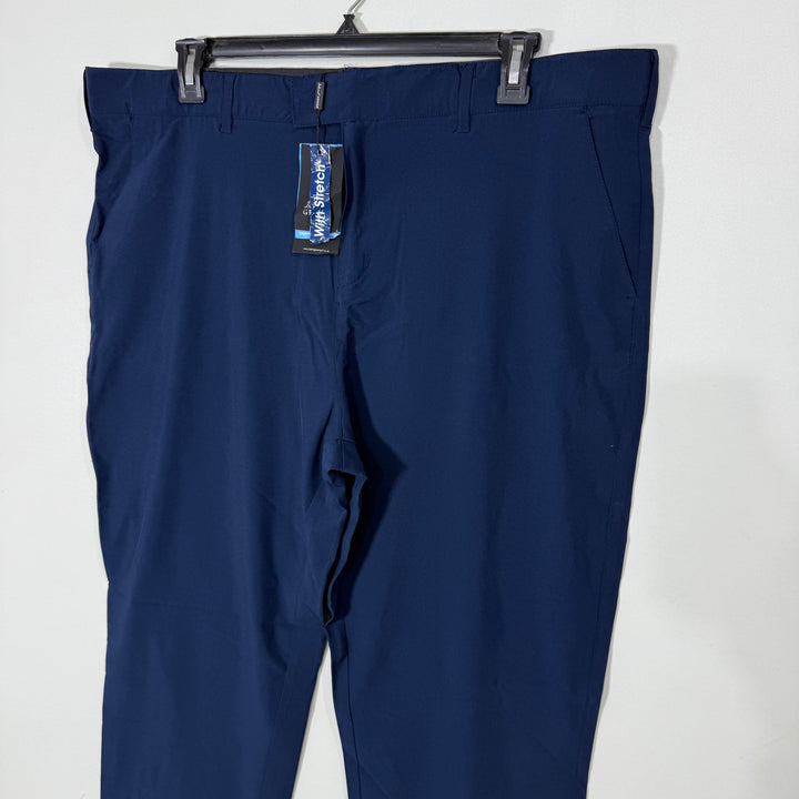 ISLAND GREEN SLIM FIT PERFORMANCE PANT WITH STRETCH BLUE COLOUR