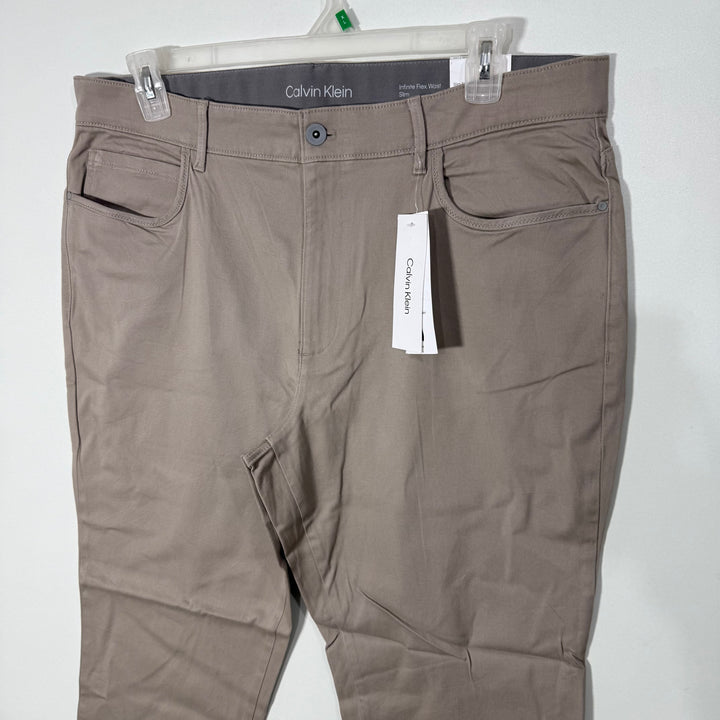 CALVIN KLEIN SLIM FIT INFINITY FLEX WAIST COTTON PANT BRAND NEW WITH STRETCH