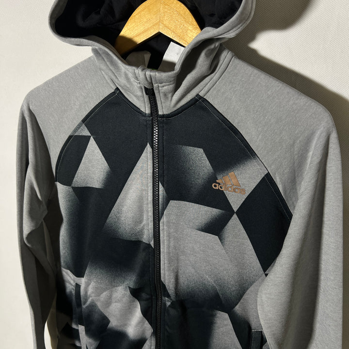 ADIDAS PRINTED SPORT JACKET WITH HOOD