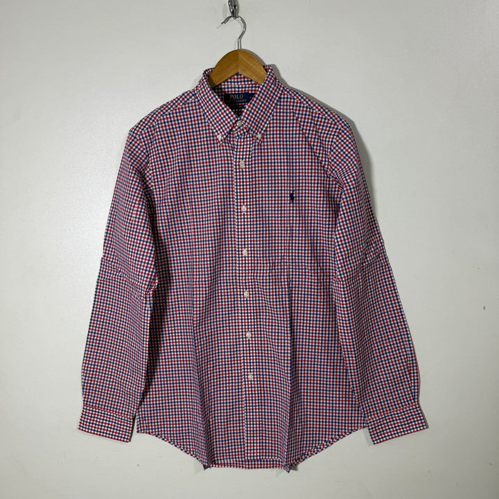 RALPH LAUREN POLO CLASSIC FOT BUTTON DOWN COTTON CHECKERED SHIRT