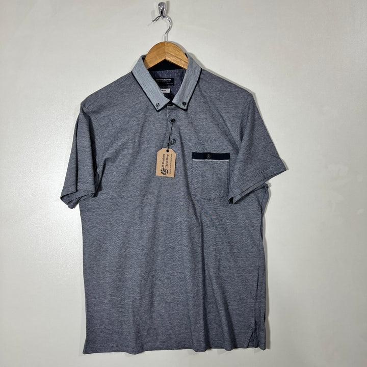 DENIM & FLOWER COTTON POLO TSHIRT