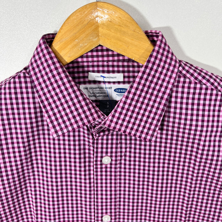 OLD NAVY SLIM FIT CHECKERED SHIRT
