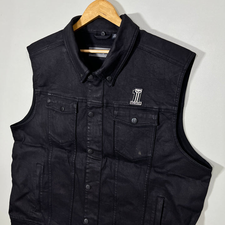 HARLEY DIVISION SLEEVES LESS DENIM JACKET
