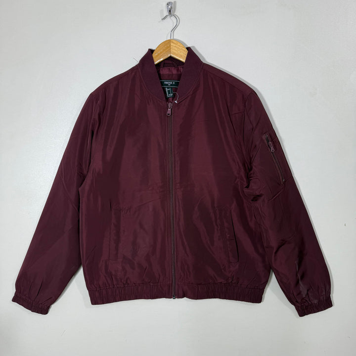 FOREVER 21 BEN COLLAR BOMBER JACKET