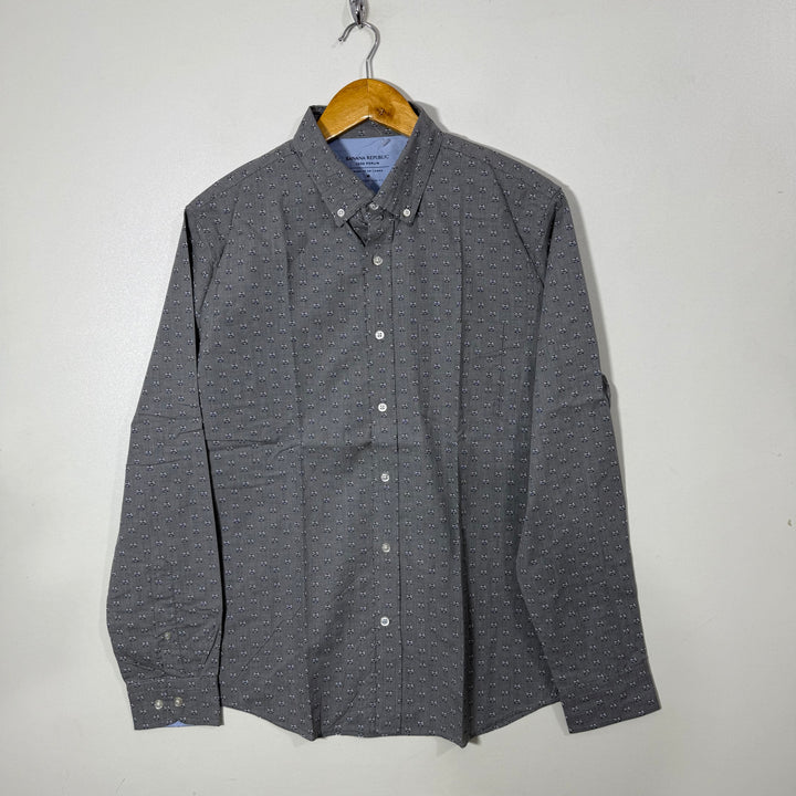 BANANA REPUBLIC SLIM FIT  BUTTON DOWN CASUAL COTTON SHIRT