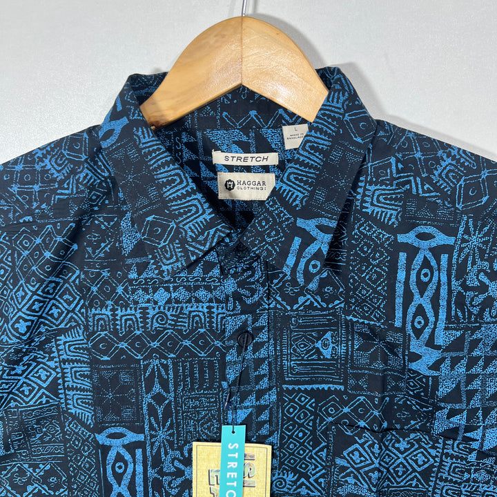 HAGGAR HALF SLEEVES COTTON SHIRT BRAND NEW