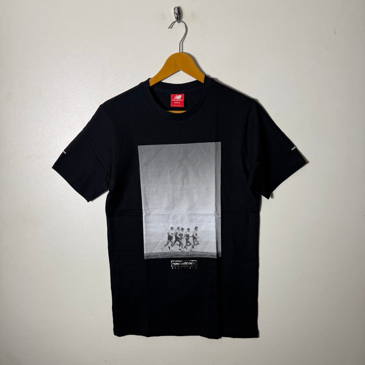 NEW BALANCE COTTON TSHIRT BLACK COLOUR
