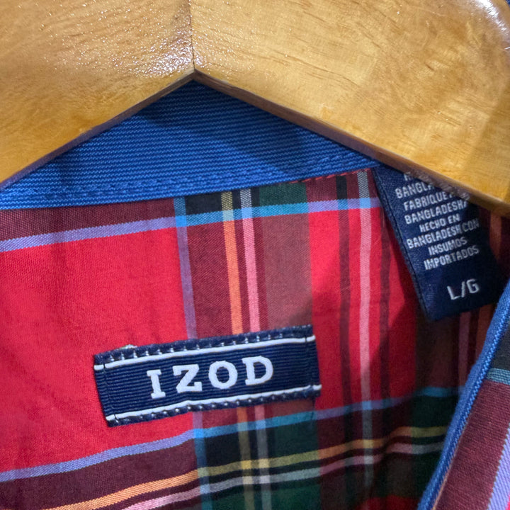IZOD NATURAL STRETCH BUTTON DOWN CASUAL COTTON SHIRT BRAND NEW