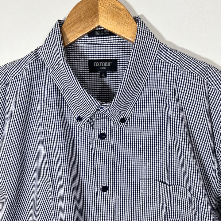 OXFORD BUTTON DOWN CHECKERED SHIRT