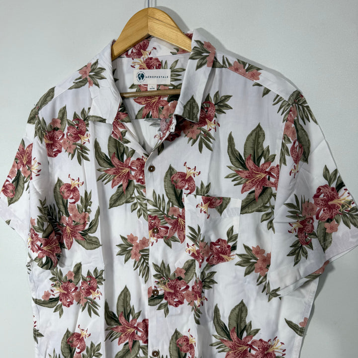 AEROPOSTALE SAFARI COLLAR HALF SLEEVES HAWAI SHIRT