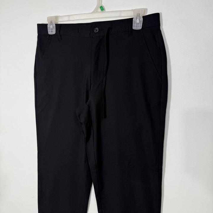 GEORGE STRAIGHT FIT PERFORMANCE PANT WITH STRETCH BLACK COLOUR