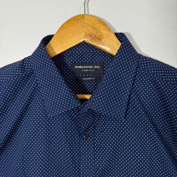 INDUSTRIE INC SEMI FORMAL COTTON SHIRT BRAND NEW BLUE COLOUR