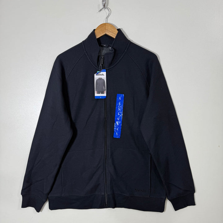 BENCH KNITWEAR FULL ZIP SWEATER BRAND NEW INNER FLEECE DARK BLUE COLOUR