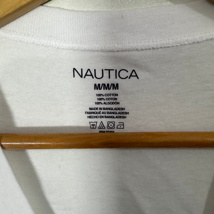 NAUTICA V NECK ANDER WEAR COTTON TSHIRT WHITE COLOUR