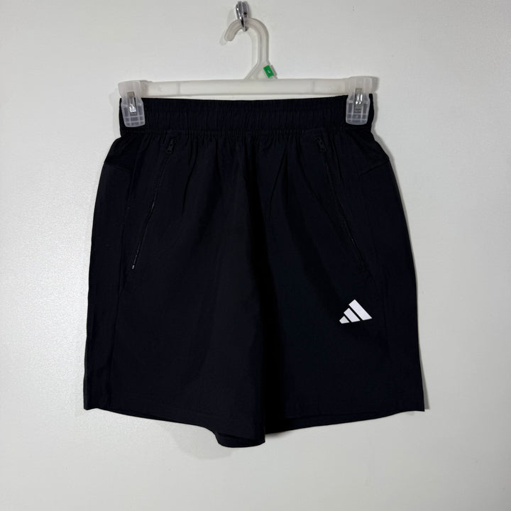 ADIDAS AEROREADY ULTRA LIGHT WEIGHT PARACHUTE SPORT SHORT WITH SIDE ZIP POCKETS BLACK COLOUR