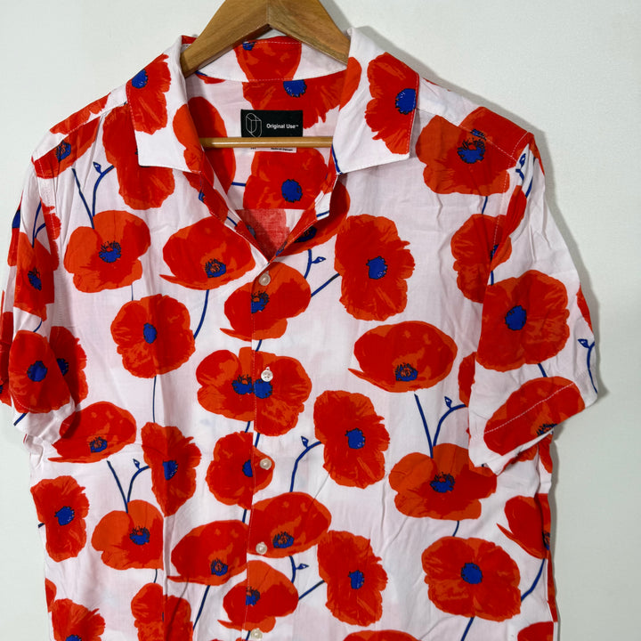ORIGINAL USE  SAFARI COLLAR HALF SLEEVES HAWAI SHIRT