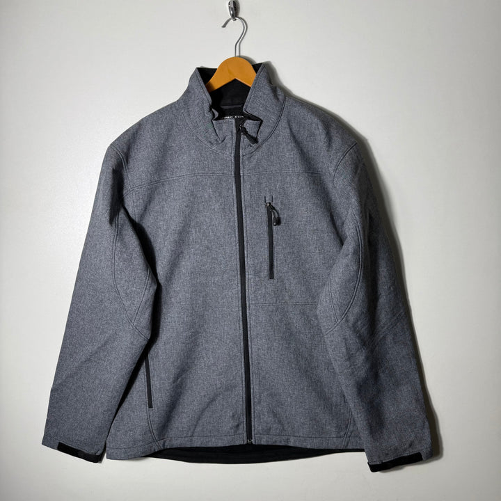 KIRKLAND SOFT SHELL WINDBREAKER JACKET INNER FLEECE  GREY COLOUR