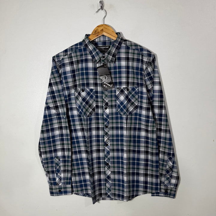 DISSIDENT DOUBLE POCKETS CASUAL COTTON SHIRT BRAND NEW