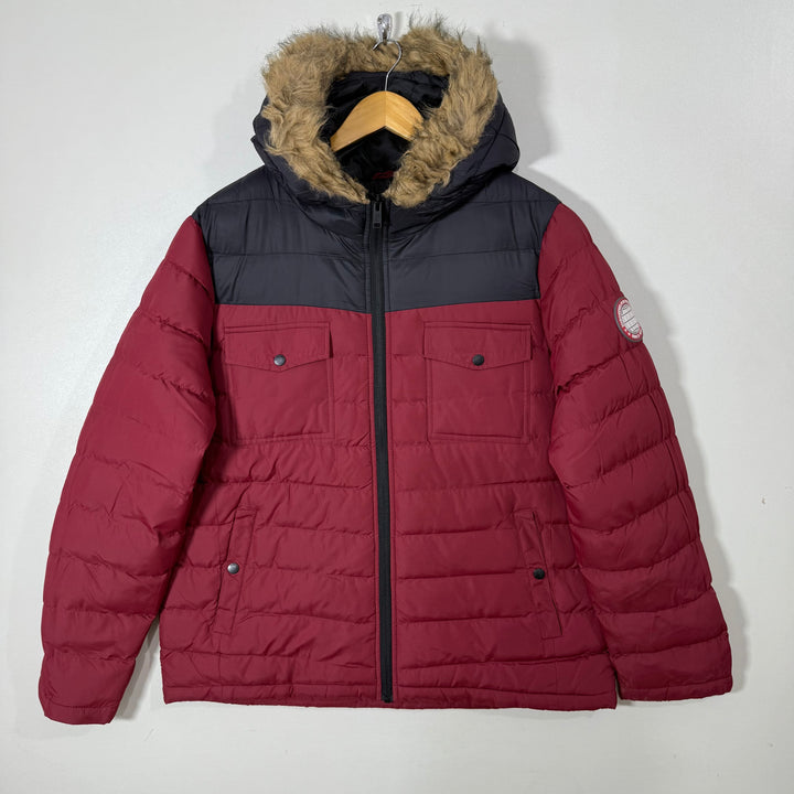 BURTON MENSWEAR LONDON PARKA PUFFER JACKET WITH HOOD