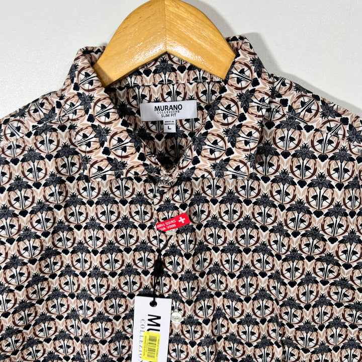 MURANO SLIM FIT PRINTED SHIRT BRAND NEW