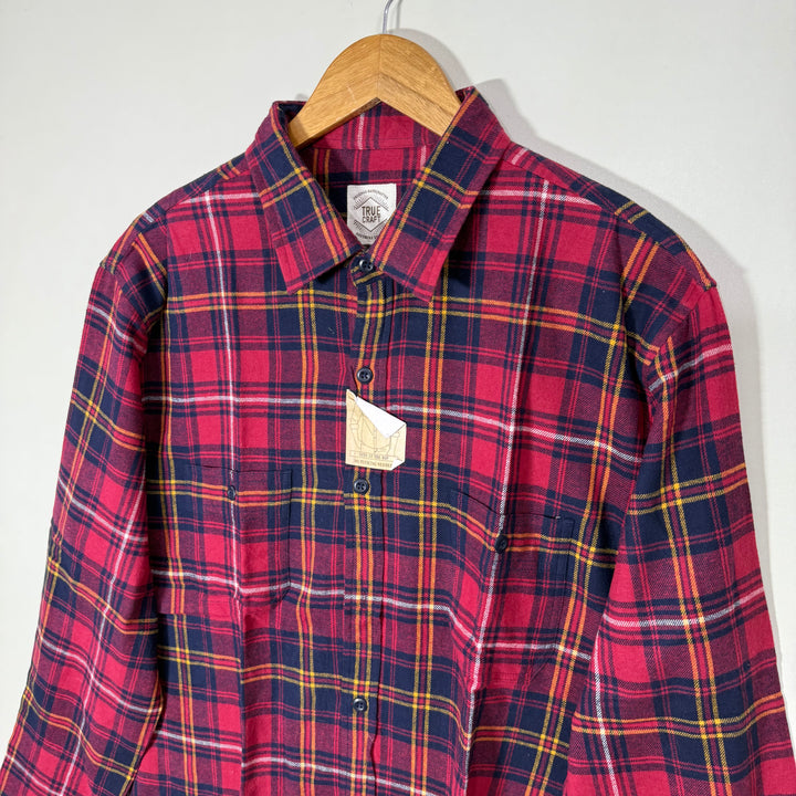 TRUE CRAFT CHECKERED FLANNEL COTTON SHIRT BRAND NEW
