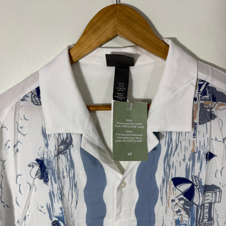 H&M CUBAN COLLAR HALF SLEEVES HAWAI SHIRT BRAND NEW
