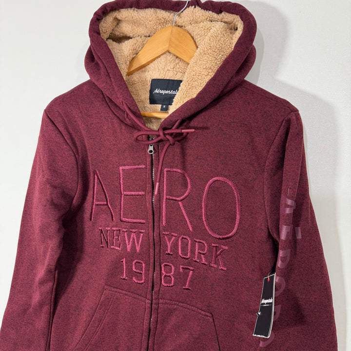 AEROPOSTALE FLEECE JACKET INNER SHERPA LINNED BRAND NEW WITH HOOD