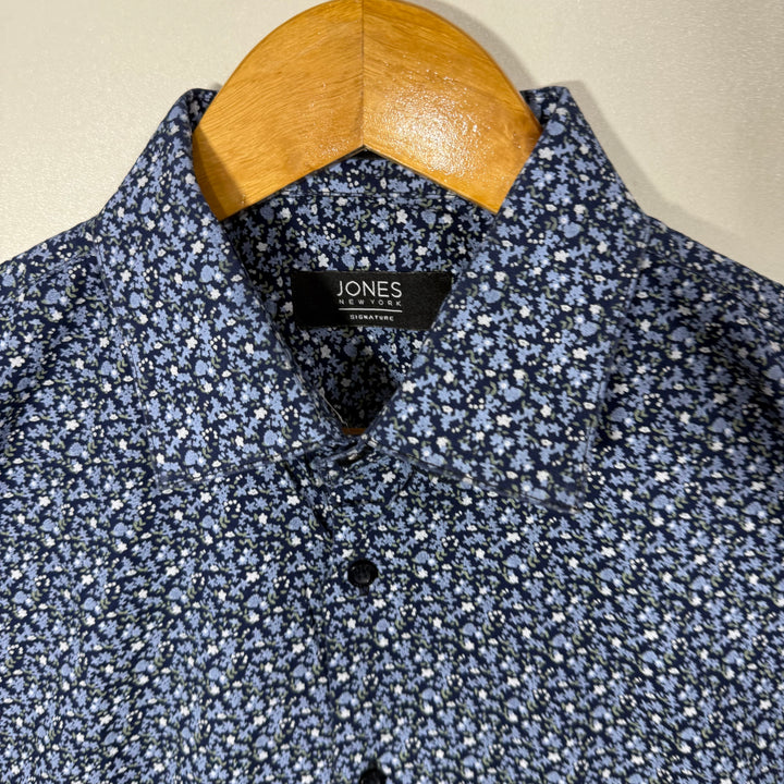 JONES NEW YORK PRINTED COTTON SHIRT WITH STRETCH