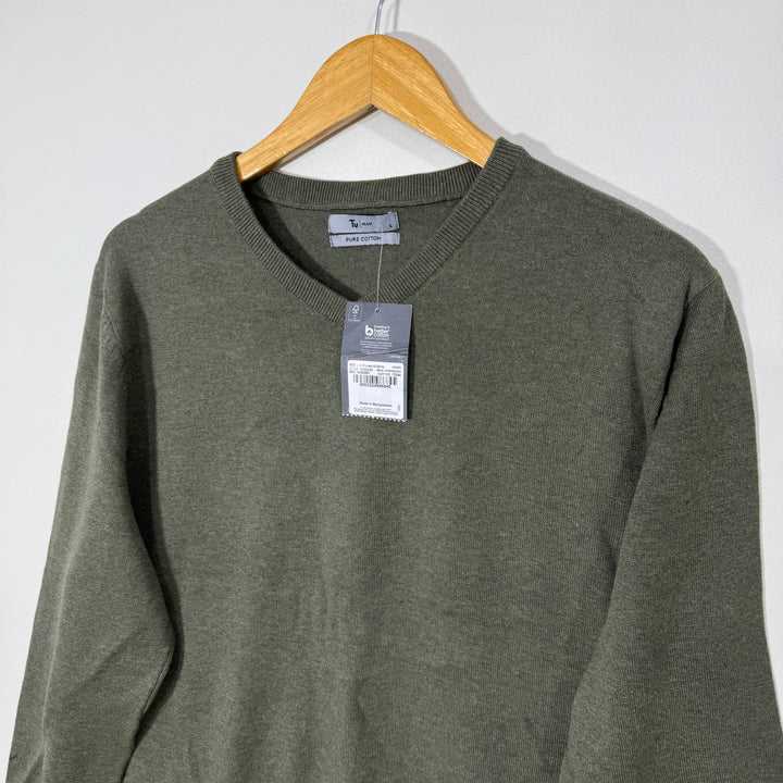 TU MAN V NECK COTTON SWEATER BRAND NEW