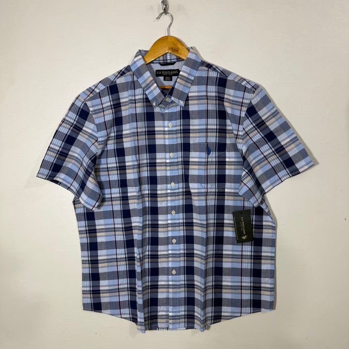 US POLK ASSN HALF SLEEVES COTTON SHIRT BRAND NEW