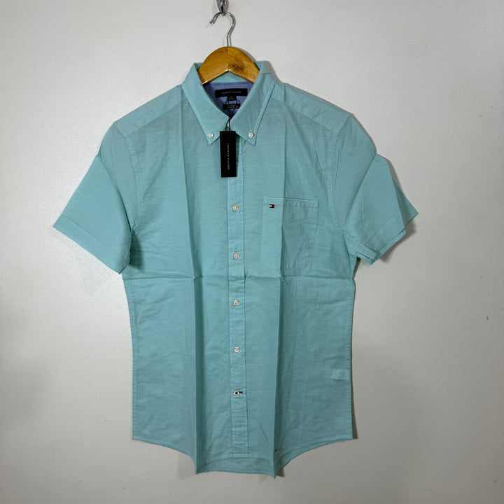 TOMMY HILFIGER CUSTOM FIT HALF SLEEVES COTTON SHIRT BRAND NEW