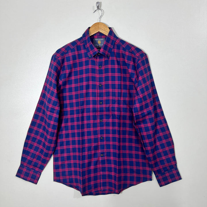 BROOKS TRAVERNER BUTTON DOWN CASUAL COTTON SHIRT